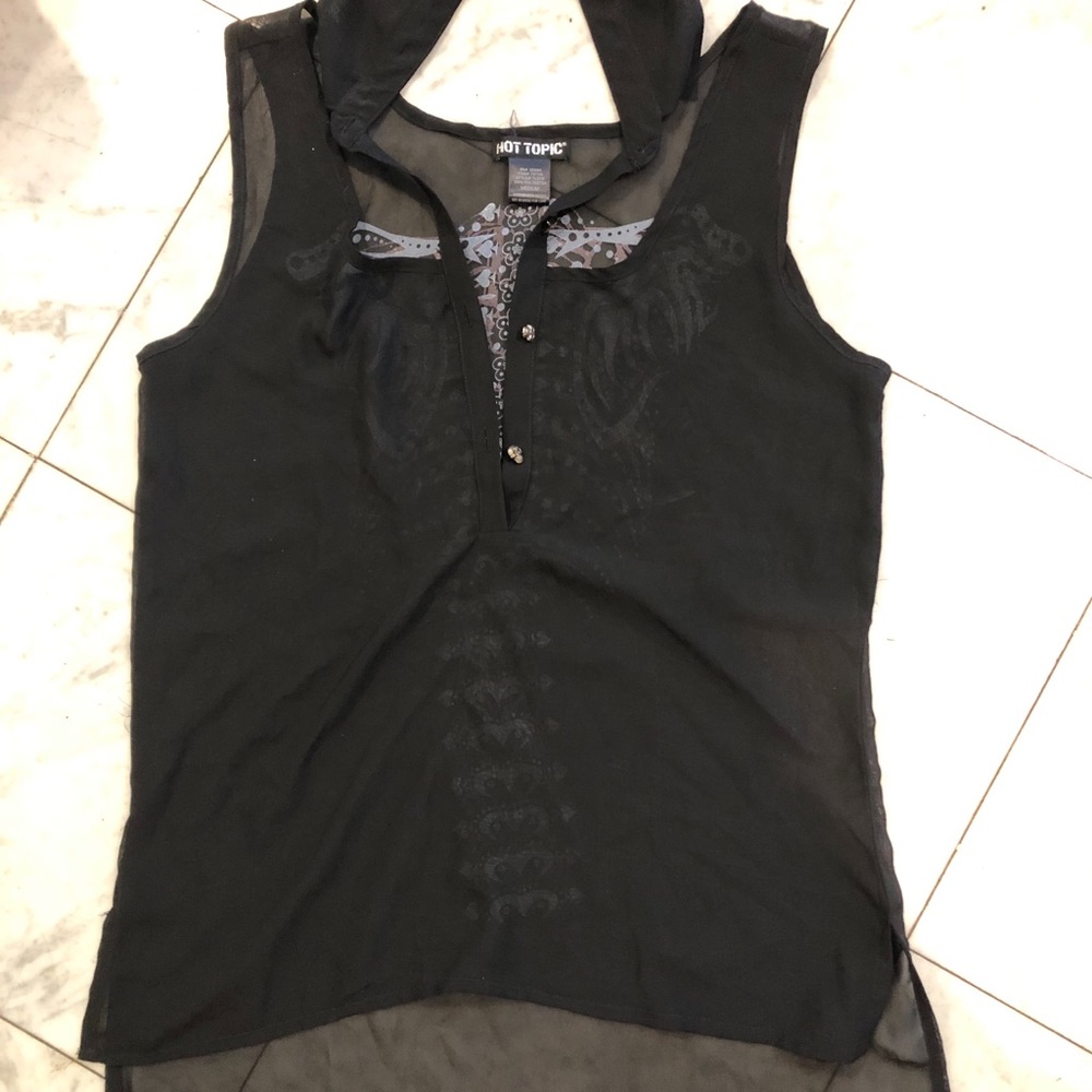 Sheer Black Hot Topic Tank Top